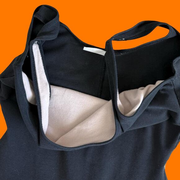 90's vintage black one piece unitard workout romper MEDIUM Gilda Marx - Picture 5 of 6